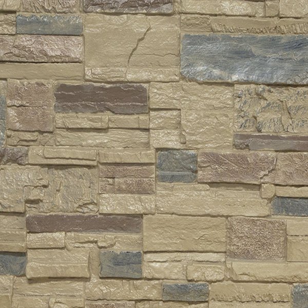 Ekena Millwork 9"W x 8"H Cascade Stacked Stone, StoneWall Faux Stone Siding Panel, Colfax PNUCACO-MAT-SAMPLE